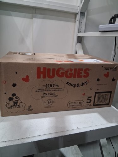 168PK BABY DISNEY HUGGIES SNUG AND DRY DIAPERS - SIZE 5 - MICKEY MOUSE image 2