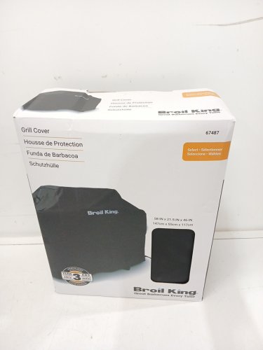 BROIL KING GRILL COVER - 58" x 21.5" x 46" - BLACK (MODEL: 67487) image 2