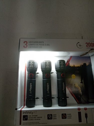 3pk Infinity X1 Rechargeable Flashlight - 2000 Lumen - black image 3