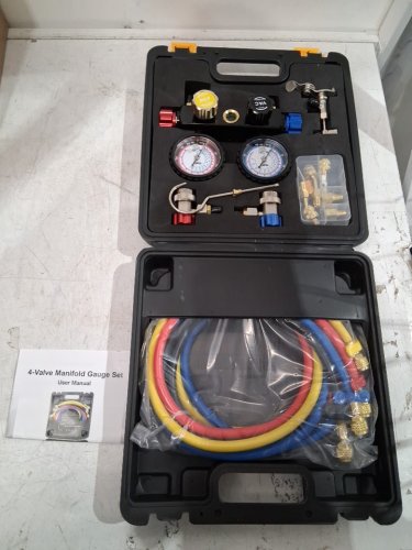 Orion Motor Tech AC Manifold Gauge Set 4 Valve Automotive AC Gauges - R410a R22 R134a Refrigerant - multicolor -  model:5864299654 image 3