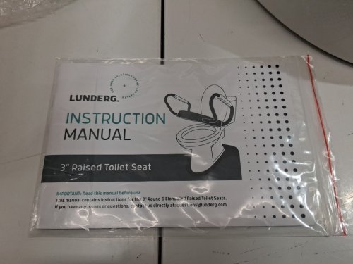 LUNDERG RAISED TOILET SEAT WITH HANDLES - 3" - WHITE (MODEL: UPC-LUN-TOILETSEAT-ELGTD-WARMS) image 5