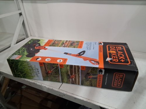 BLACK + DECKER 3-IN-1 COMPACT ELECTRIC MOWER STRING TRIMMER - 12" PATH - 6.5AMP - ORANGE/BLACK (MODEL: BESTA512CM) image 2