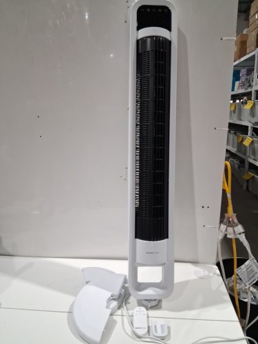 omnibreeze premium 38" Rotating tower fan with wifi CONTROL, 5-SPEEDS & REMOTE - white/BLACK (model: 5333021/dc2313r-g) image 3
