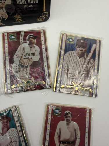 Metallic Impressions Babe Ruth Cooperstown Collection Collector Cards, Special 5-Card Deck image 6