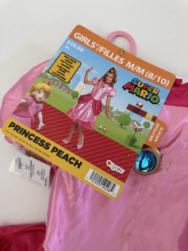 2PC GIRLS DISGUISE SUPER MARIO PRINCESS PEACH COSTUME - MEDIUM (8-10) - PINK (STYLE: 10690K) image 2