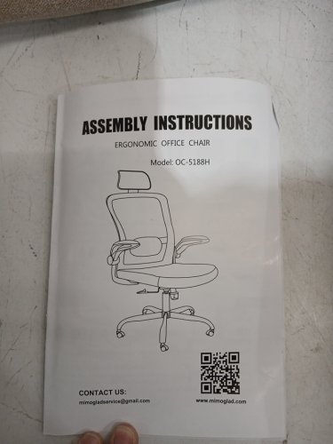 Mimoglad Office Chair with Adjustable Lumbar Support and Headrest -  beige (model: oc-5188h) image 2