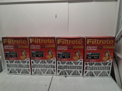 4pk 3m filtrete allergen reduction air filter - mpr 1000 - merv 11 - 16" x 25" x 4" each (model: dp01dc-4-c) image 3