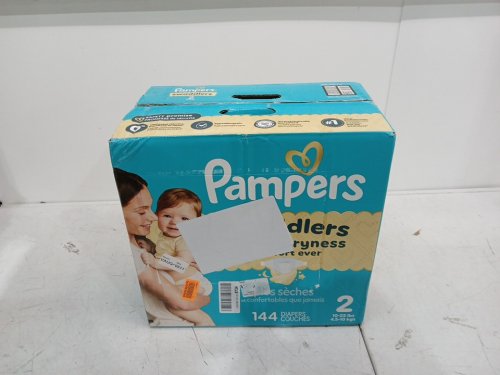 144pk pampers SWADDLERS disposable baby diapers - size 2 (10-22lbs) image 2