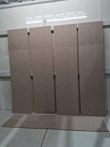 10PK ART3DWALLPANELS polyester SOUNDPROOF self ADHESIVE ACOUSTIC WALL PANELS - 12" x 48" x 0.35" - CAMEL image 3
