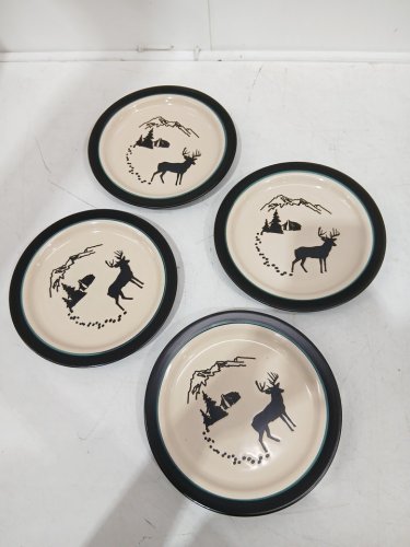 15PC BPS WHITE RIVER HOME dishwasher & microwave-safe dinnerware set - REINDEER BEAR PATTERN (model: 90587-5) image 5