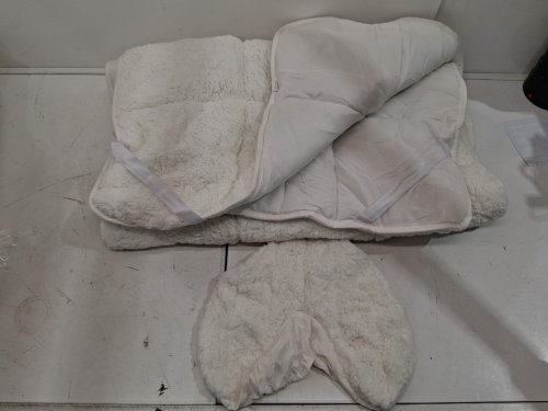 BODY LINEN ABUNDANCE DELUXE REVERSIBLE QUILTED/SHERPA FLEECE MASSAGE TABLE COVER - FITS STANDARD TABLES (34"x76) - WHITE image 3