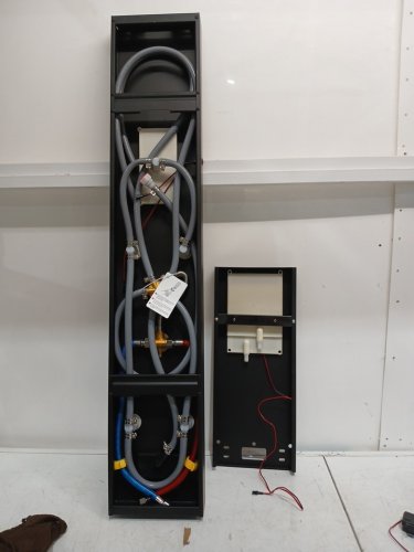 popfly LED rainfall/waterfall shower panel tower system - 48" x 19.6" x 7.8" - black (model: pf9116-b1) image 7