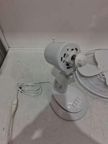 TOOLTECH 3-SPEED INDOOR OSCILLATING DESK FAN - 16" - WHITE (MODEL: 100076) image 4