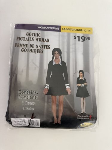 WOMEN'S PARTYHOLIC GOTHIC PIGTAILS WOMAN - LARGE (10-12) - BLACK (STYLE: 50202M) image 2
