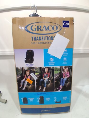 GRACO TRANZITIONS 3-IN-1 HARNESS BOOSTER SEAT - 22-100LBS - PROOF BLACK (MODEL: 2035724) image 2
