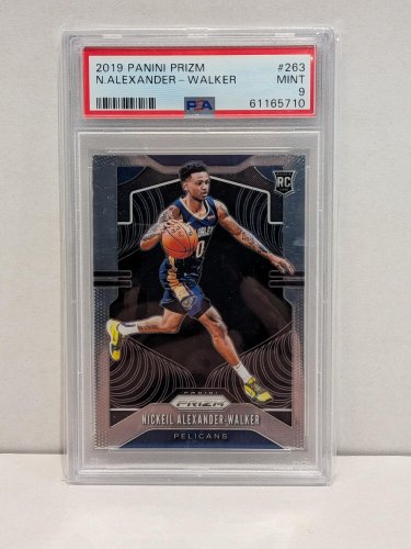 NICKEIL ALEXANDER WALKER NBA PELICANS CARD - PSA GRADED 9 MINT - 2019 PANINI PRIZM #263 image 3