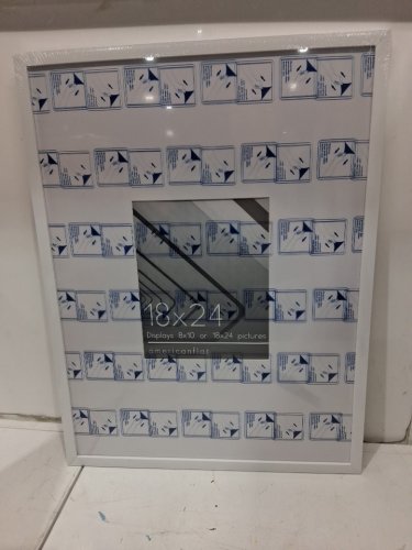 AMERICANFLAT FRAME WITH POLISHED PLEXIGLASS - 18" X 24" - WHITE image 3