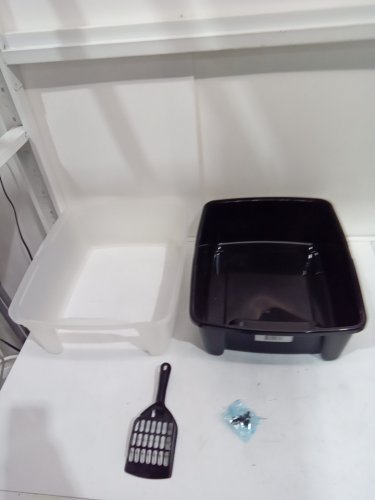 IRIS USA Large Open Top Cat Litter Box Pan - 19" x 15" x 11.8" - Black (Model: 301754) image 3