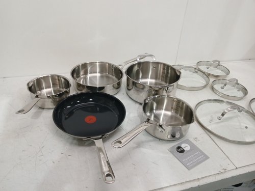 10PC JAMIE OLIVER  + tefal STAINLESS STEEL COOKWARE SET  (MODEL: 1974665) image 5