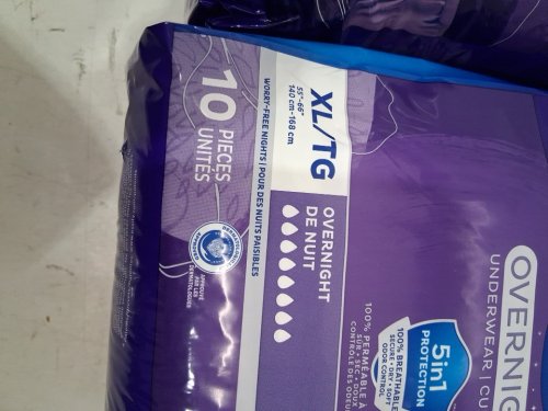 40PK UNISEX TENA PROTECTIVE INCONTINENCE UNDERWEAR OVERNIGHT - EXTRA LARGE image 3