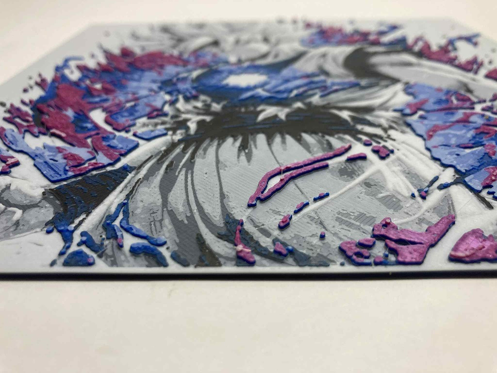8"x8" 3D Printed - Goku - Dragon Ball- Textured Photo image 2