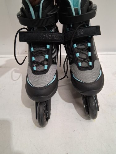 WOMEN'S ROLLERBLADE ZETRABLADE INLINE ROLLERBLADES - SIZE 8 - BLACK/BLUE image 4