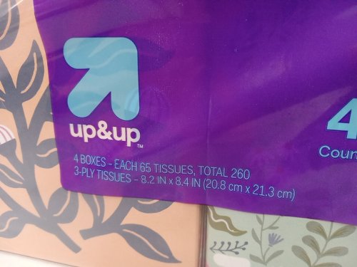 2 (4PK) up&up Ultra Soft 3-ply Facial Tissue (520 Tissues total) - Assorted Spring Design (Model: 253 07 9870) image 3