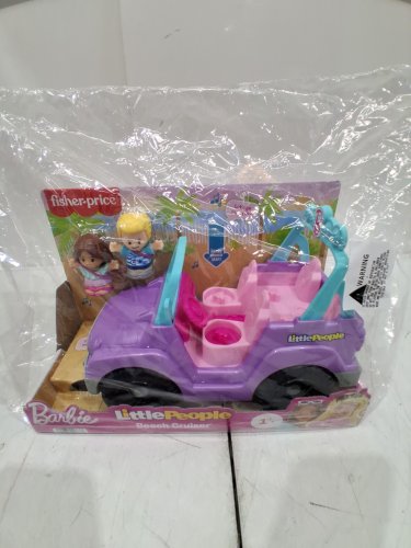 Fisher-Price Little People Barbie Toy Car Beach Cruiser with Music Sounds and 2 Figures - Multicolor - (Model: hjw77) image 2