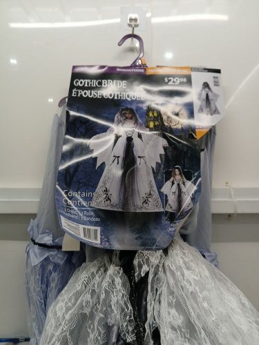 2pc women's PARTYHOLIC GOTHIC BRIDE COSTUME - MEDIUM (8-10) - LAVENDER AND BLACK (STYLE: 50199M) image 2