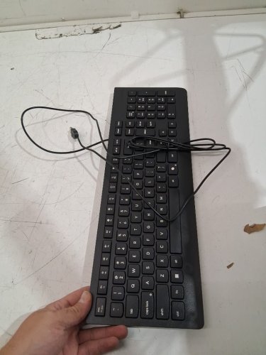 LENOVO 300 USB WIRED KEYBOARD - ADJUSTABLE TILT, ERGONOMIC DESIGN, WINDOWs 7/8/10/11, ENGLISH - BLACK (model: sk-8823) image 3