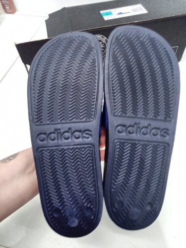 kid's adidas adilette shower k slides - 6 - navy blue/royal blue (style: ie2606/1977796) image 3