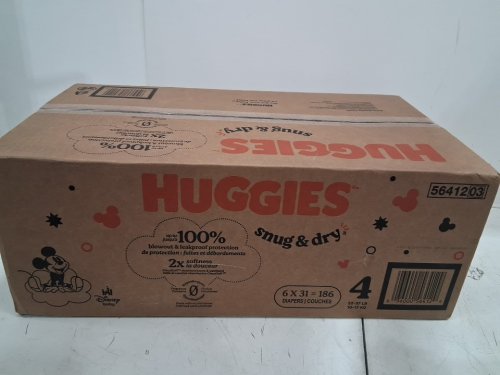 186PK HUGGIES SNUG AND DRY DIAPERS - SIZE 4 (22-37LB) - DISNEY MICKEY MOUSE (MODEL: 56412) image 2