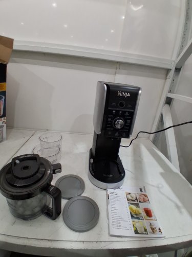 NINJA CREAMI DELUXE 11-IN-1 DIGITAL FROZEN TREAT MAKER - MAKES 24OZ PINTS - SILVER/black (MODEL: NC501C) image 4