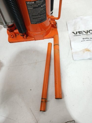 AIR HYDRAULIC BOTTLE JACK PNEUMATIC/MANUAL HEAVY DUTY WELDED BOTTLE JACK WITH PUMP - 20 TON - ORANGE - (MODEL: MR8004) image 6