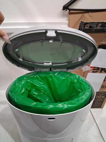 Dekor Plus step.drop.done Hands-Free Diaper Pail- white image 4