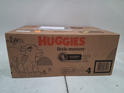 150PK HUGGIES DISNEY BABY LITTLE SNUGGLERS DISPOSABLE DIAPERS - SIZE 4 - WINNIE THE POOH (MODEL: 56311) image 2