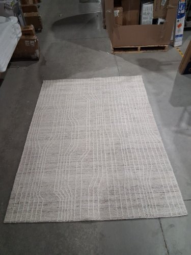 Bora Area Rug WITH Geometric Pattern - 5ft x 7ft - grey & ivory (model:1985988) image 2