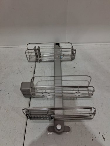 SIMPLEHUMAN LARGE STAINLESS STEEL ADJUSTABLE HANGING SHOWER CADDY - silver (MODEL: BT1099) image 3