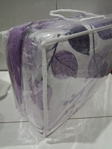 9pc REYLOX VINTAGE bedspread, pillowcase and curtain bedroom set - QUEEN - FLORAL PURPLE image 5