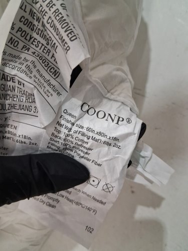 coonp luxury cooling mattress topper - queen - white image 2