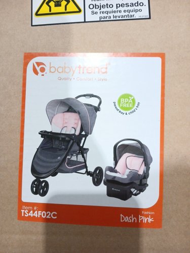 Baby Trend 2-IN-1 EZ Ride Travel System with EZ-Lift Infant Car Seat - Grey/Pink (Model: TS44F02C) image 5