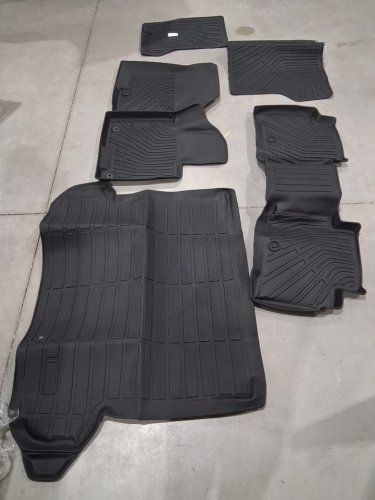 6PC epltion all weather floor mats both rows and trunk liner - for Kia Seltos 2024-2026 - black image 4