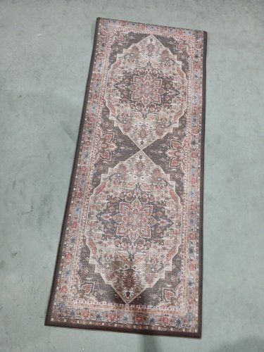 INDOOR RUNNER RUG RUBBER ENTRYWAY MAT - 2FT X 5FT - RED image 4