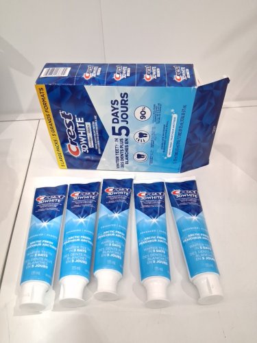 5PK CREST 3D WHITE ADVANCED TEETH WHITENING TOOTHPASTE - ARCTIC FRESH - 135ML EACH image 2