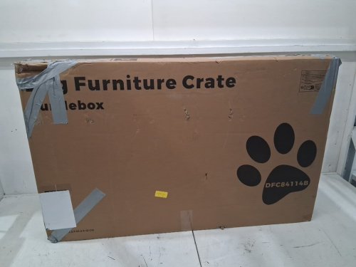 Hzuaneri heavy duty indoor Dog Crate Furniture for medium/Large Dogs - 39" x 24" x 25" - white/brown (model: DFC84114b) image 4
