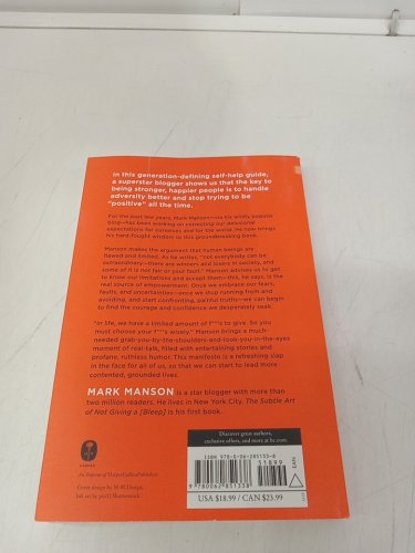 (PAPERBACK) The Subtle Art of Not Giving a Bleep: A Counterintuitive Approach to Living a Good Life BY MARK MANSON image 3