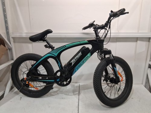 Gyrocopters Zapphire at Tire MTB Electric Bike - 20" x 3" tires  - 32Km/h, Range Upto 91Km 42V - black/blue image 3