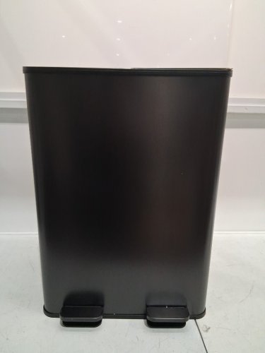 garvee Dual compartment step trash can - 16gal - black/stainless steel (model: phk_33uvmnf8) image 3