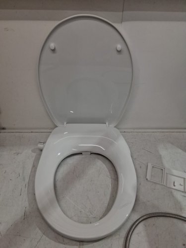 GARVEE DUAL NOZZLE NON-ELECTRIC SOFT CLOSE BIDET TOILET SEAT WITH ADJUSTABLE WATER PRESSURE - 18.7" -WHITE - (MODEL: PLS_335BEJXC) image 4