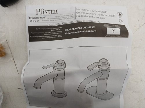 pfister breckenridge single handle bathroom faucet - 5.9" - matte black (model: lf-042-bc) image 2